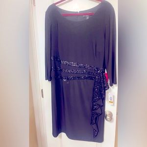 R&M Richards Women's Classic Sequins Cascade Dress